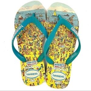 HAVAIANAS Women’s Size 7/8 Where’s Wally FlipFlops